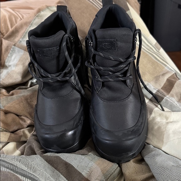 UGG Shoes - UGG Black Waterproof Lace-Up Snow Boots